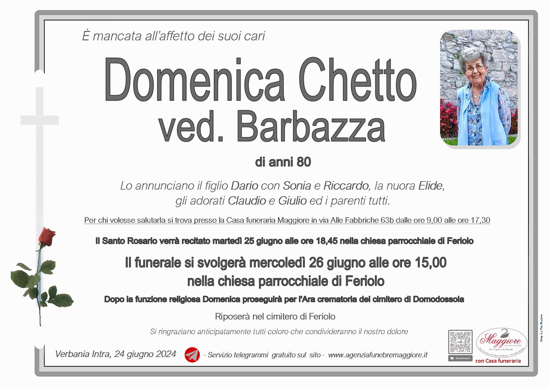 Domenica Chetto ved. Barbazza