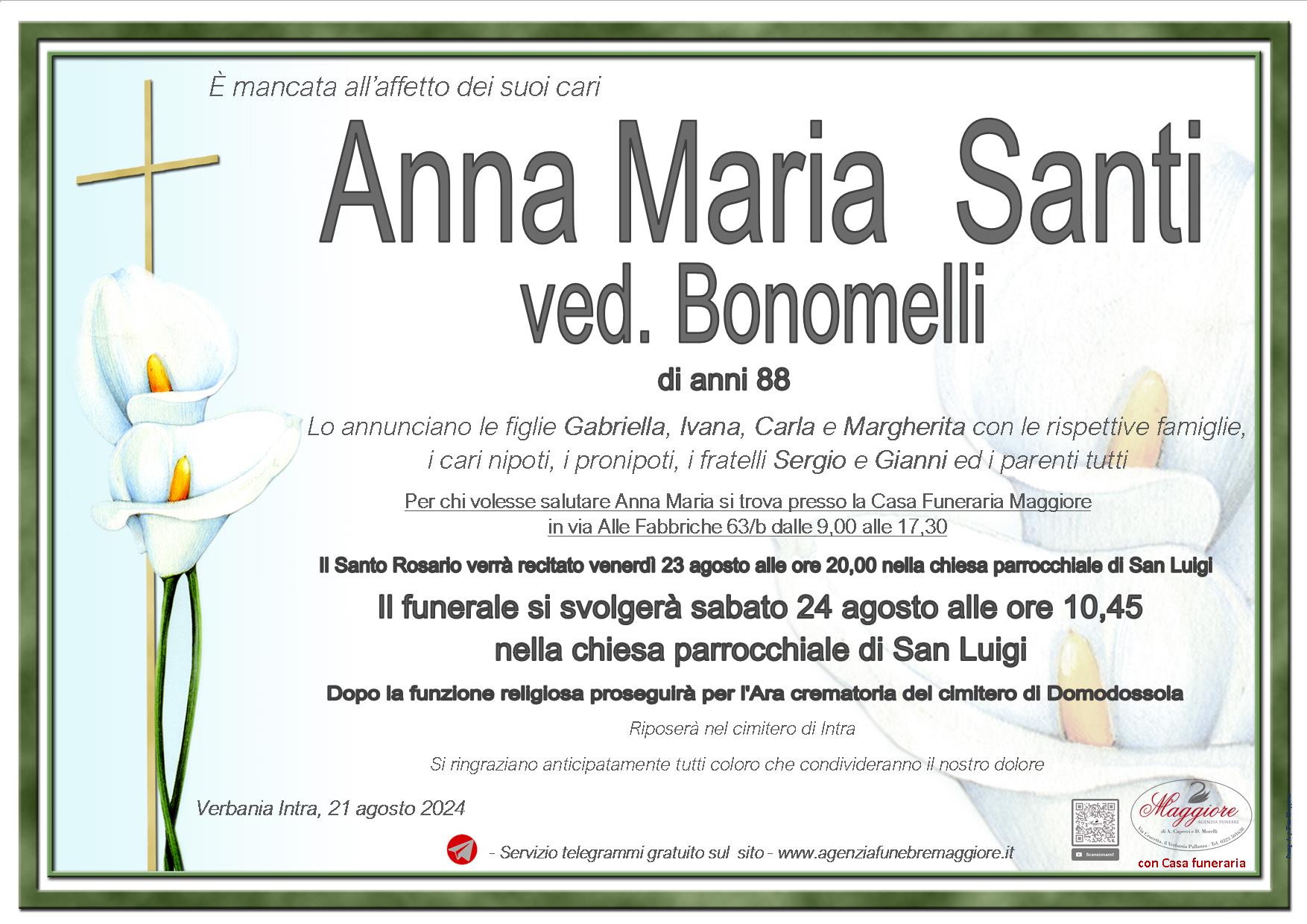 Anna Maria Santi ved. Bonomelli