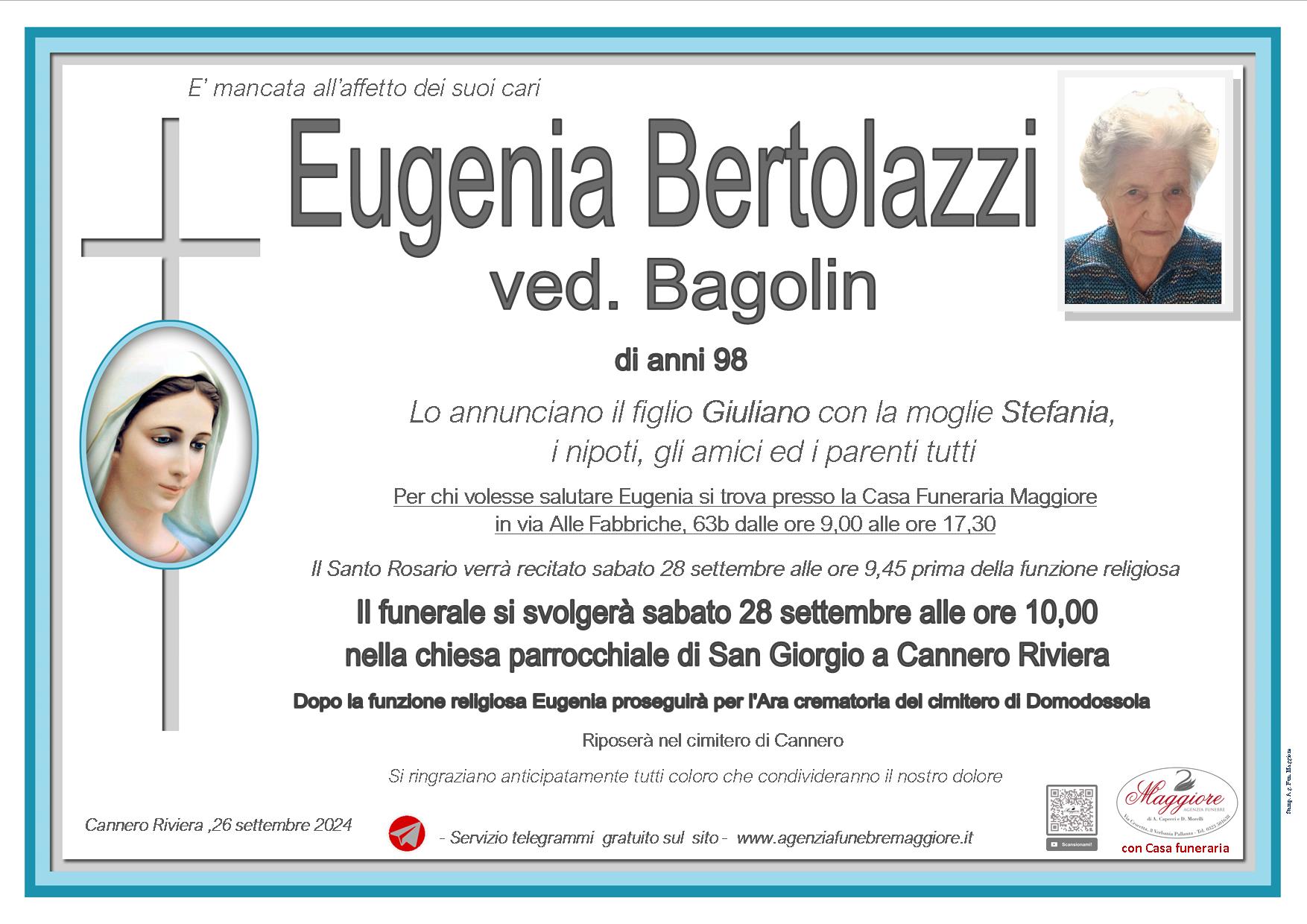 Eugenia Bertolazzi ved. Bagolin