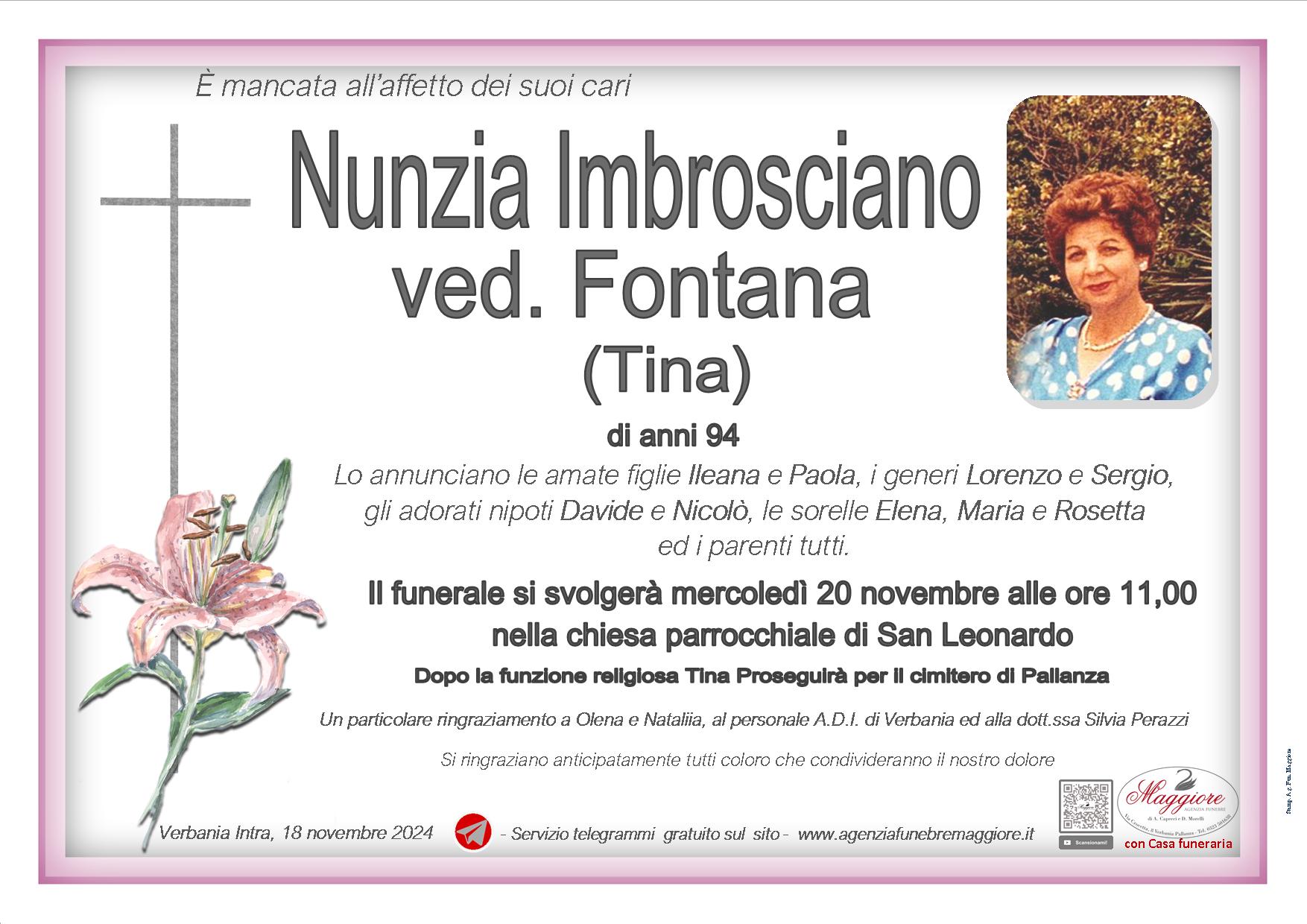 Nunzia Imbrosciano ved. Fontana