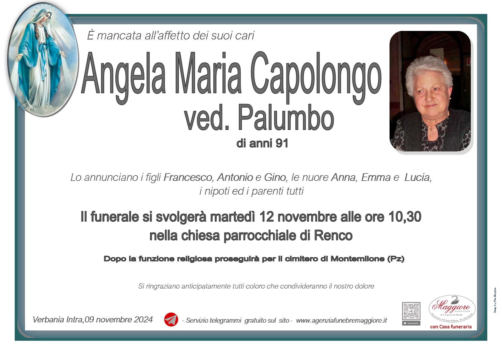 Angela Maria Capolongo ved. Palumbo