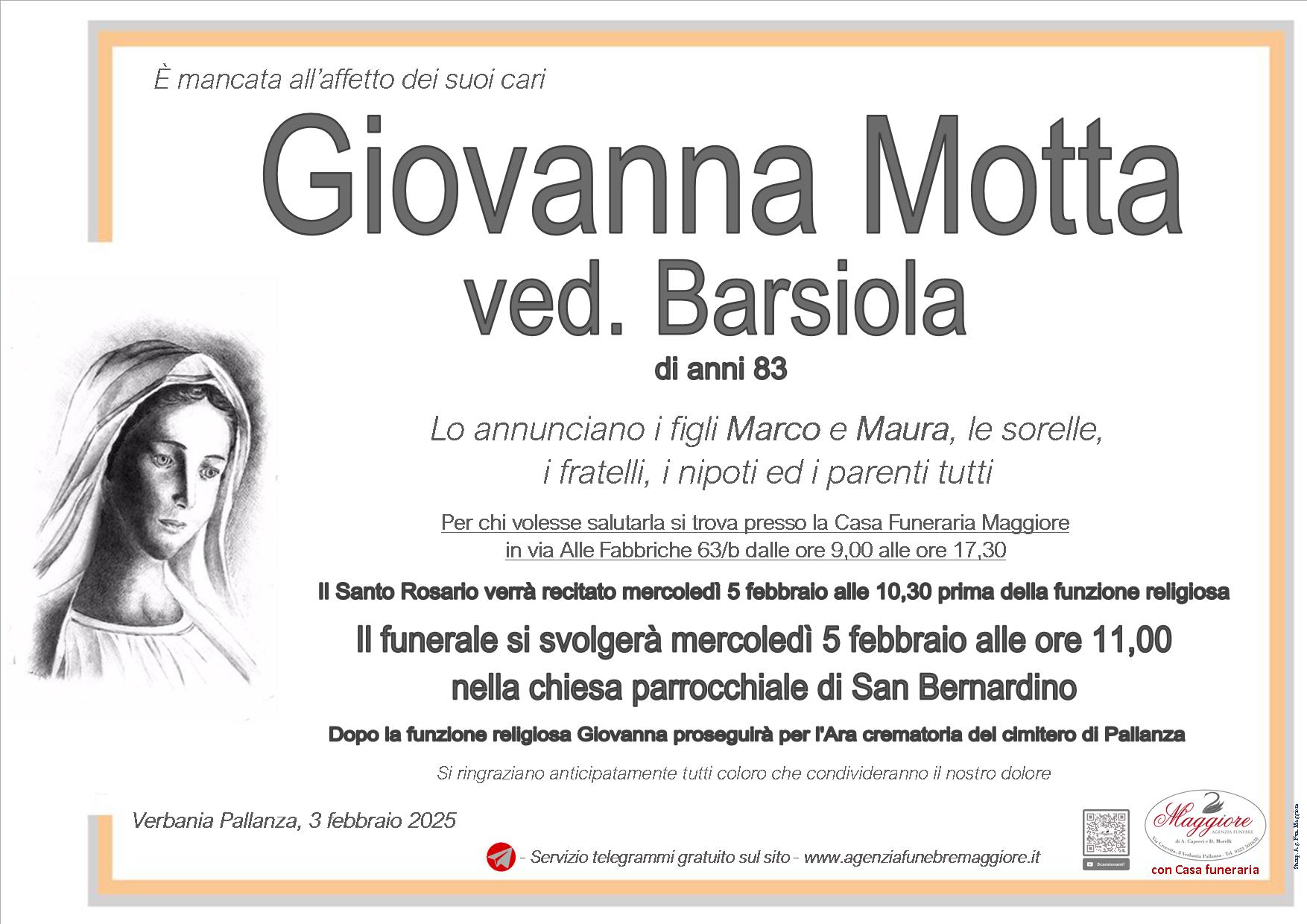 Giovanna Motta ved. Barsiola